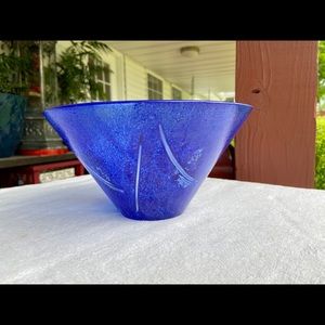 HAND PAINTED GLASS BOWL
